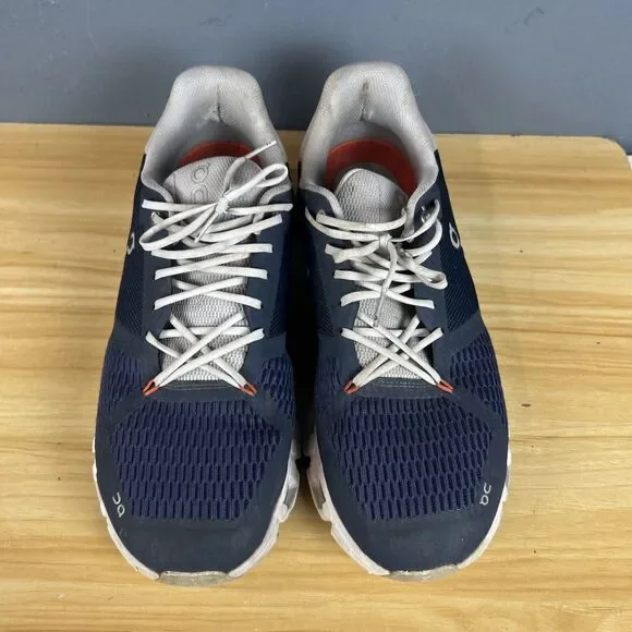 On Cloudflow Mens Size 12 Blue Gray Orange Athletic Running Shoes Sneakers - Picture 4 of 11